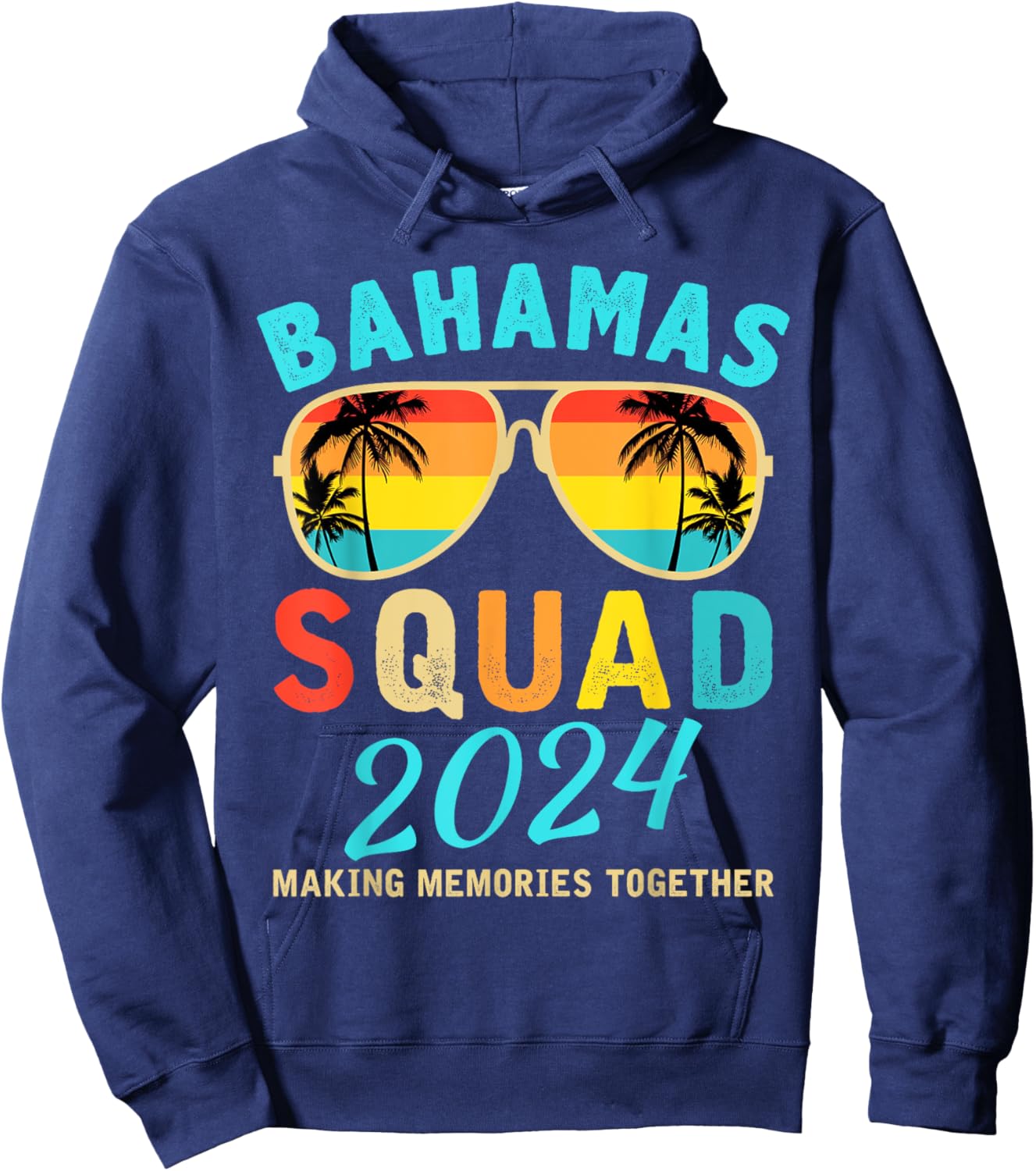 Bahamas Vacation 2024 Squad Family Friends Matching Group Hoodie - Hoodie | Navy