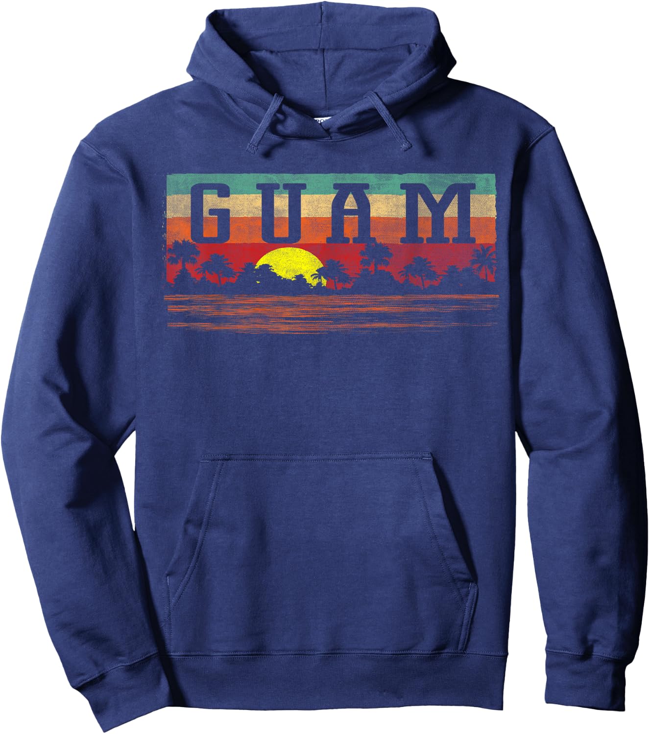 Vintage Guam Shirt - Tropical Guam T Shirt Hoodie - Hoodie | Navy