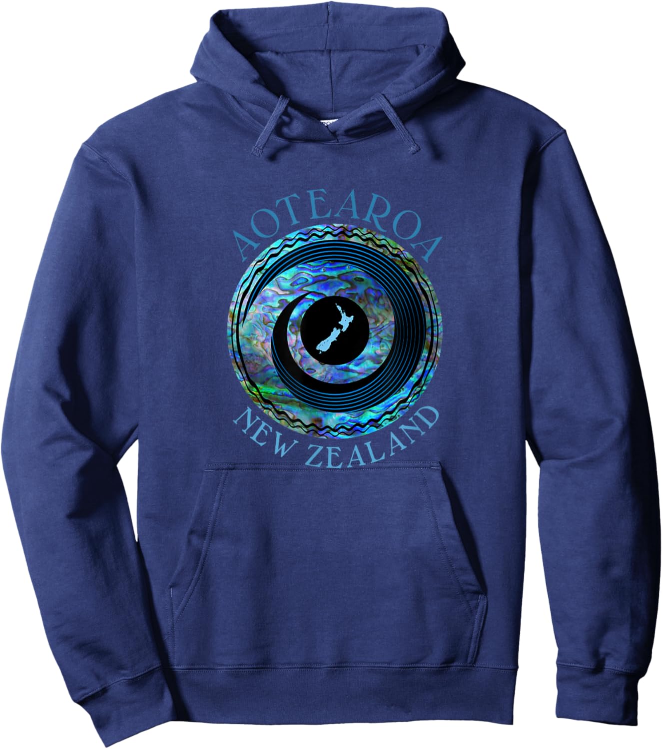MADJACK NEW ZEALAND AOTEAROA KIWI KORU PAUA , Small, Black Hoodie - Hoodie | Navy