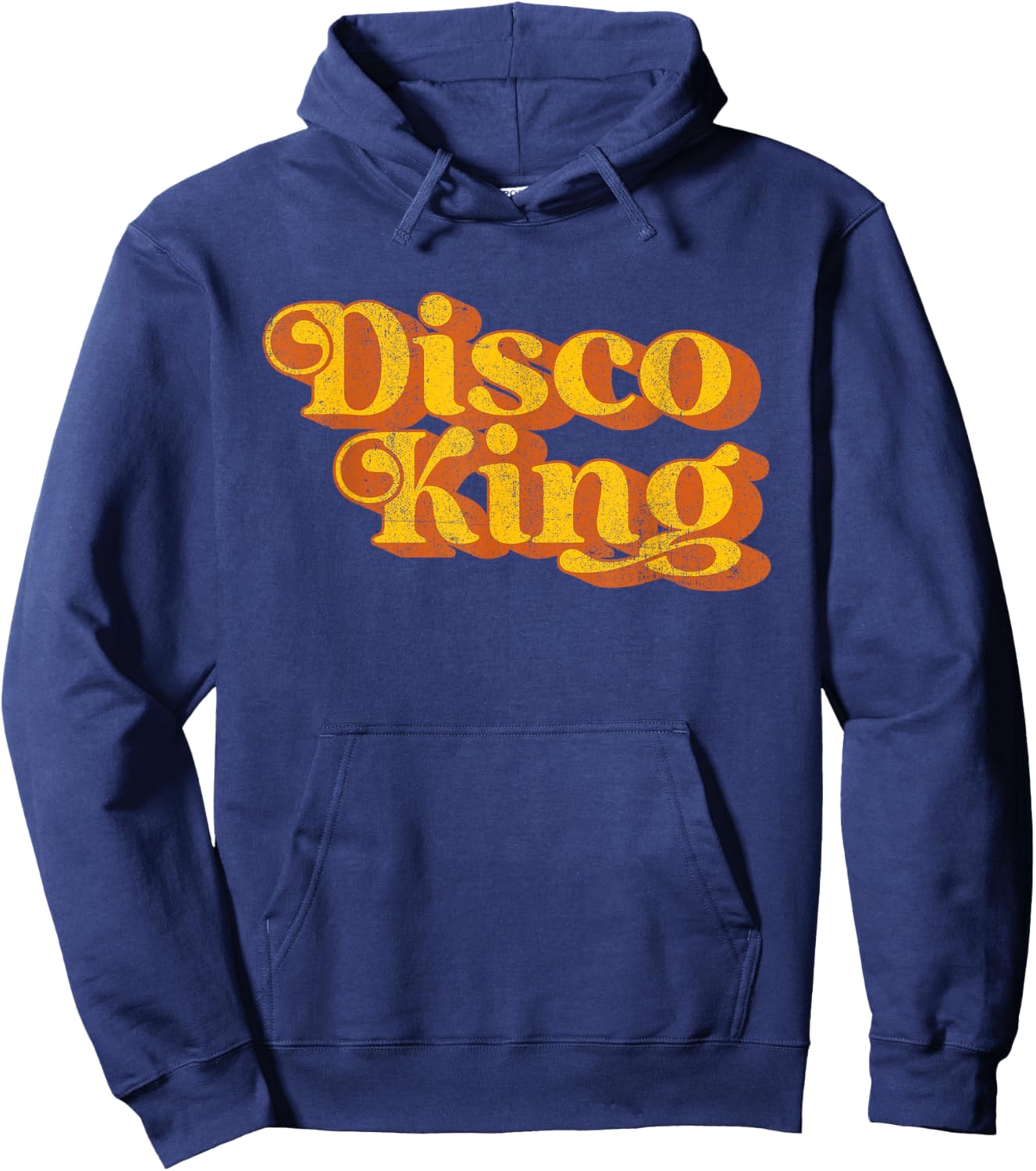 Retro Disco King Funny Vintage 60's 70's Party Men's Costume Hoodie - Hoodie | Navy