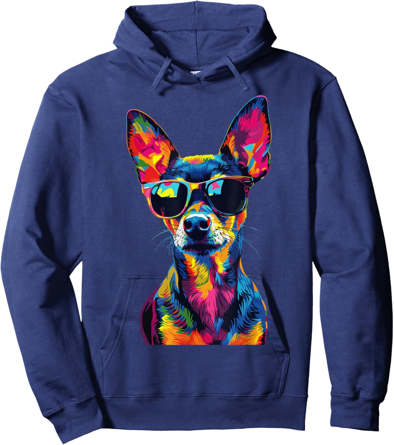 Rat Terrier Lovers Design Pop Art Funny Rat Terrier Dog Hoodie - Hoodie | Navy