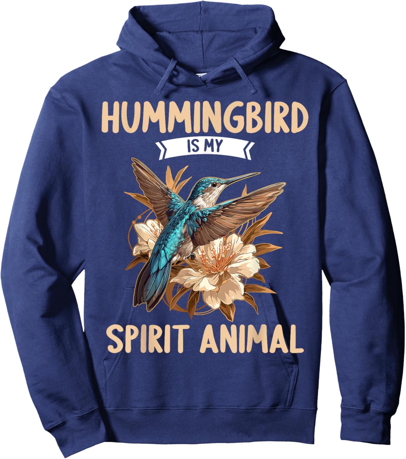 Hummingbirds Lovers Hummingbird is my spirit animal Hoodie - Hoodie | Navy