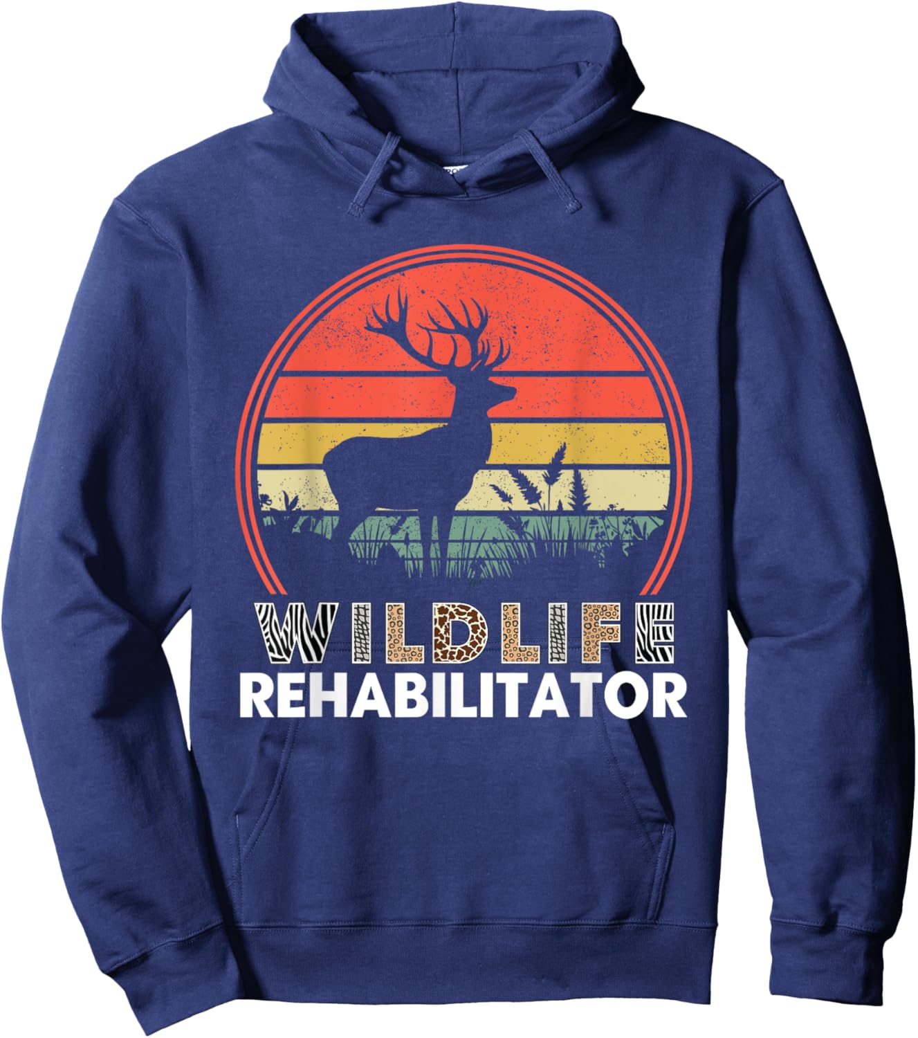 Vinatge Animal Wildlife Rehabilitator Rehabilitation Rescue Hoodie - Hoodie | Navy