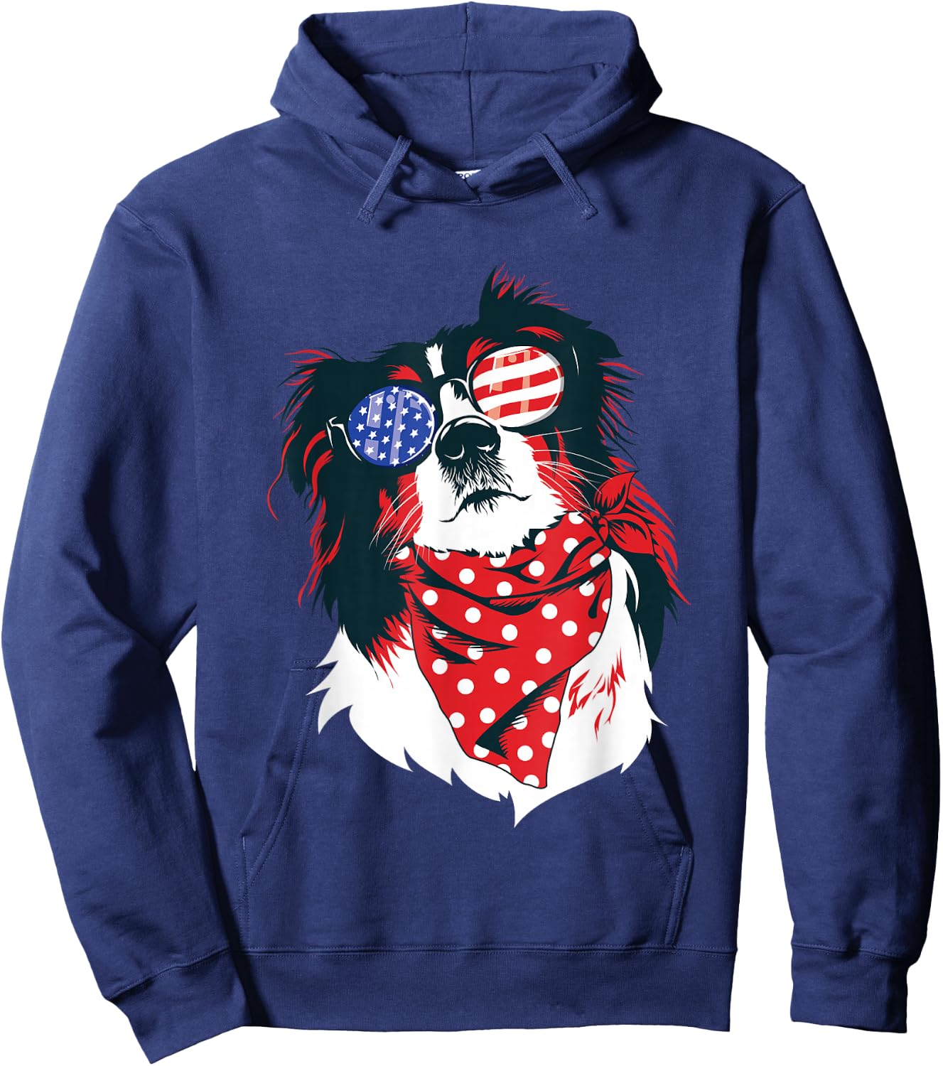 Australian Shepherd 4th of July Shirt Aussie Mom Hoodie - Hoodie | Navy