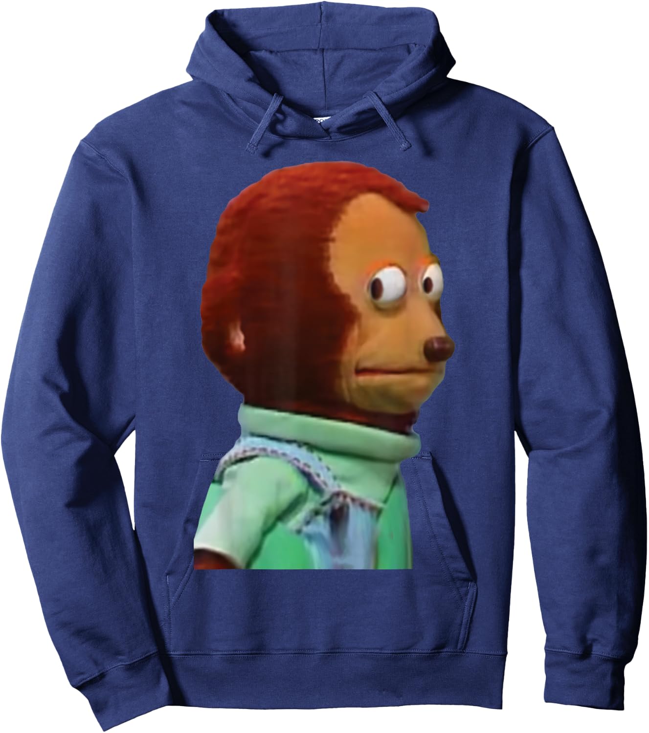 Solo Awkward Look Monkey Puppet Meme Hoodie - Hoodie | Navy