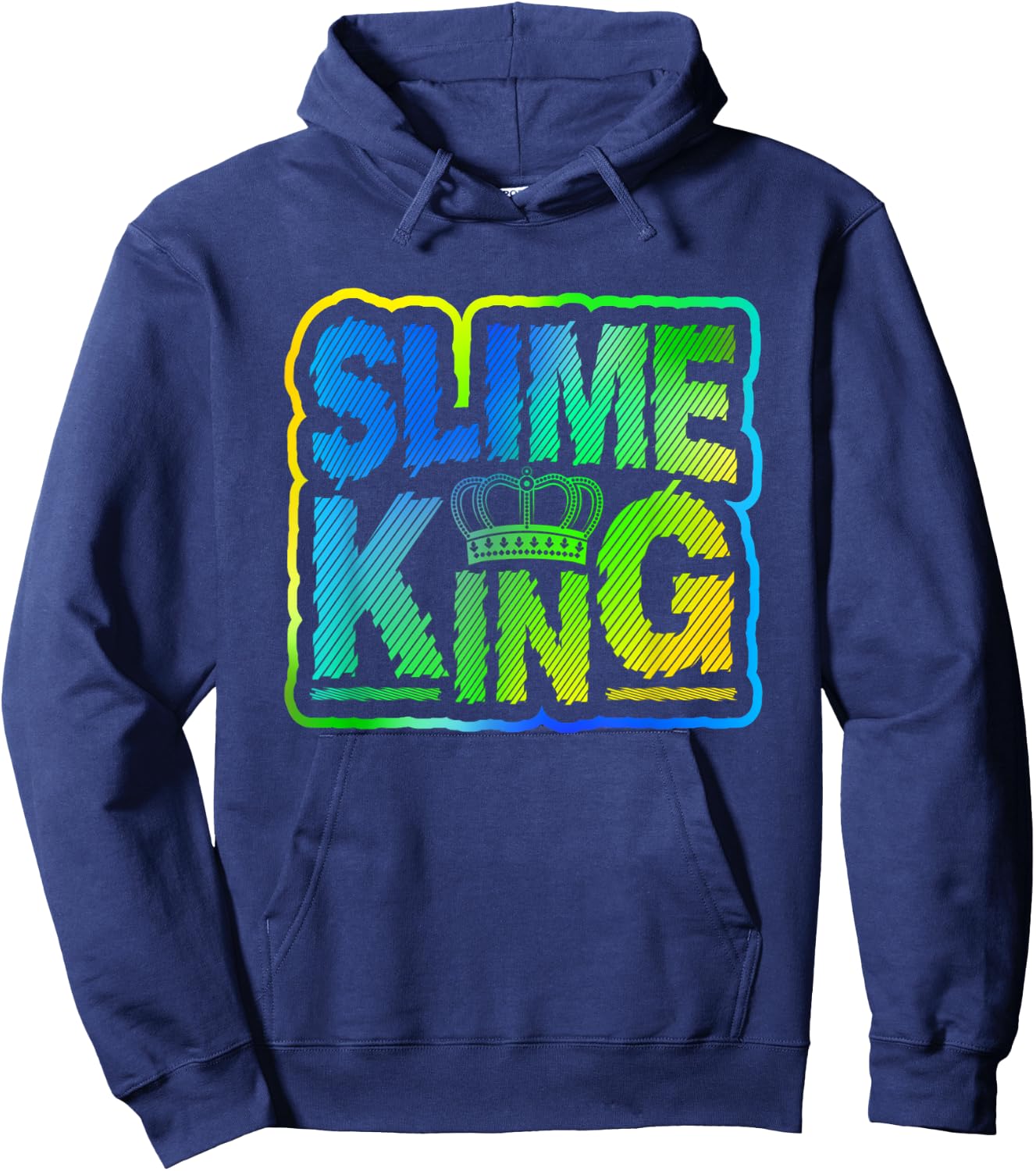 Slime King Boys Birthday Supplies DIY Party Kit Hoodie - Hoodie | Navy