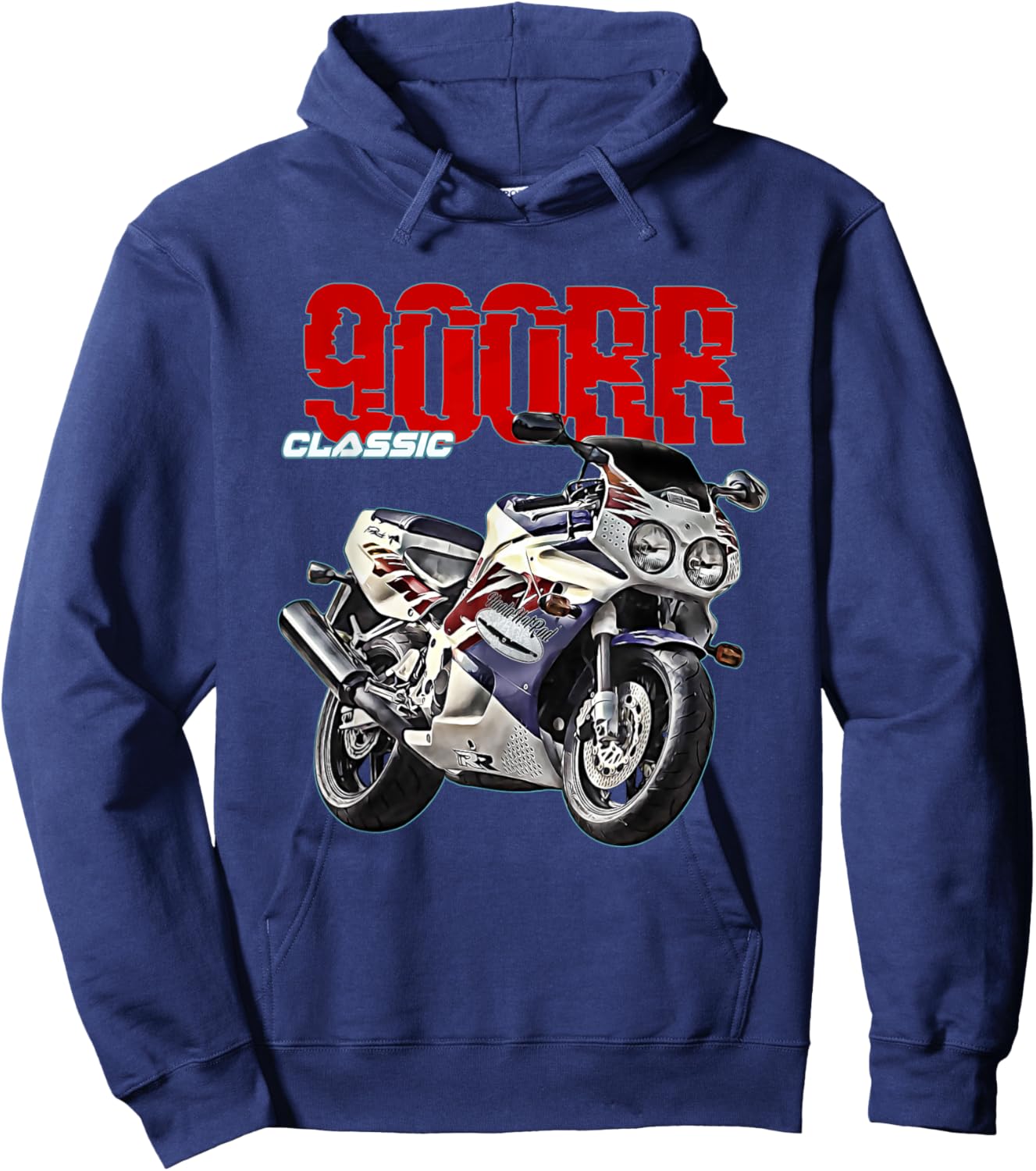 CBR, 900RR, 900cc, CBR900, Motorcycle, Motorcycle, Road Racing, Biker Hoodie - Hoodie | Navy