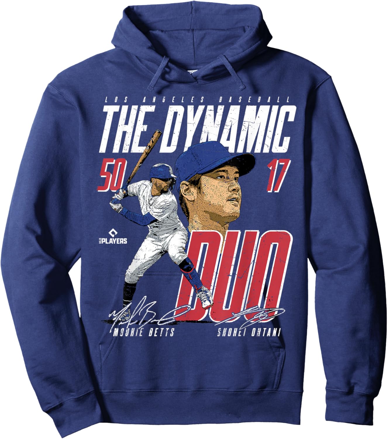 Mookie Betts & Shohei Ohtani | LA MLB Players | MLBDDUO3002 Hoodie - Hoodie | Navy