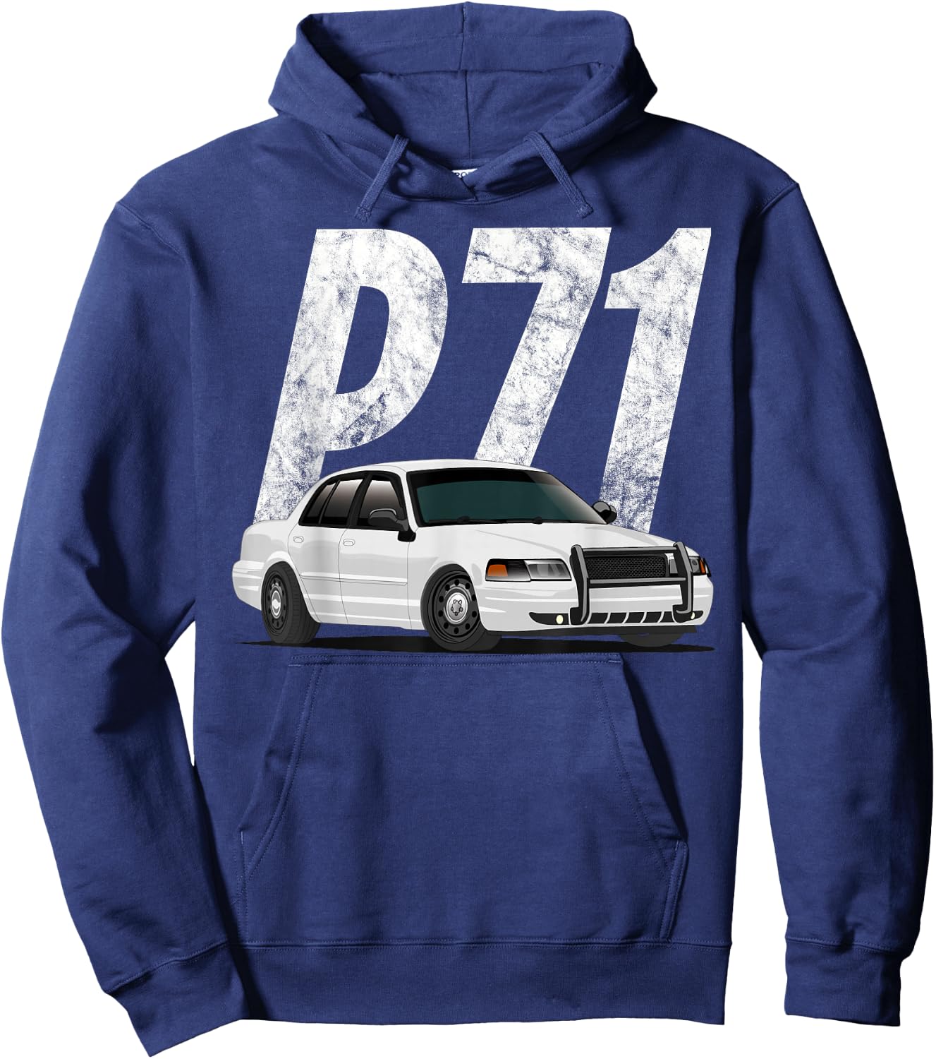 Crown Vic P71 White Cop Car Interceptor Vic Gift Hoodie - Hoodie | Navy