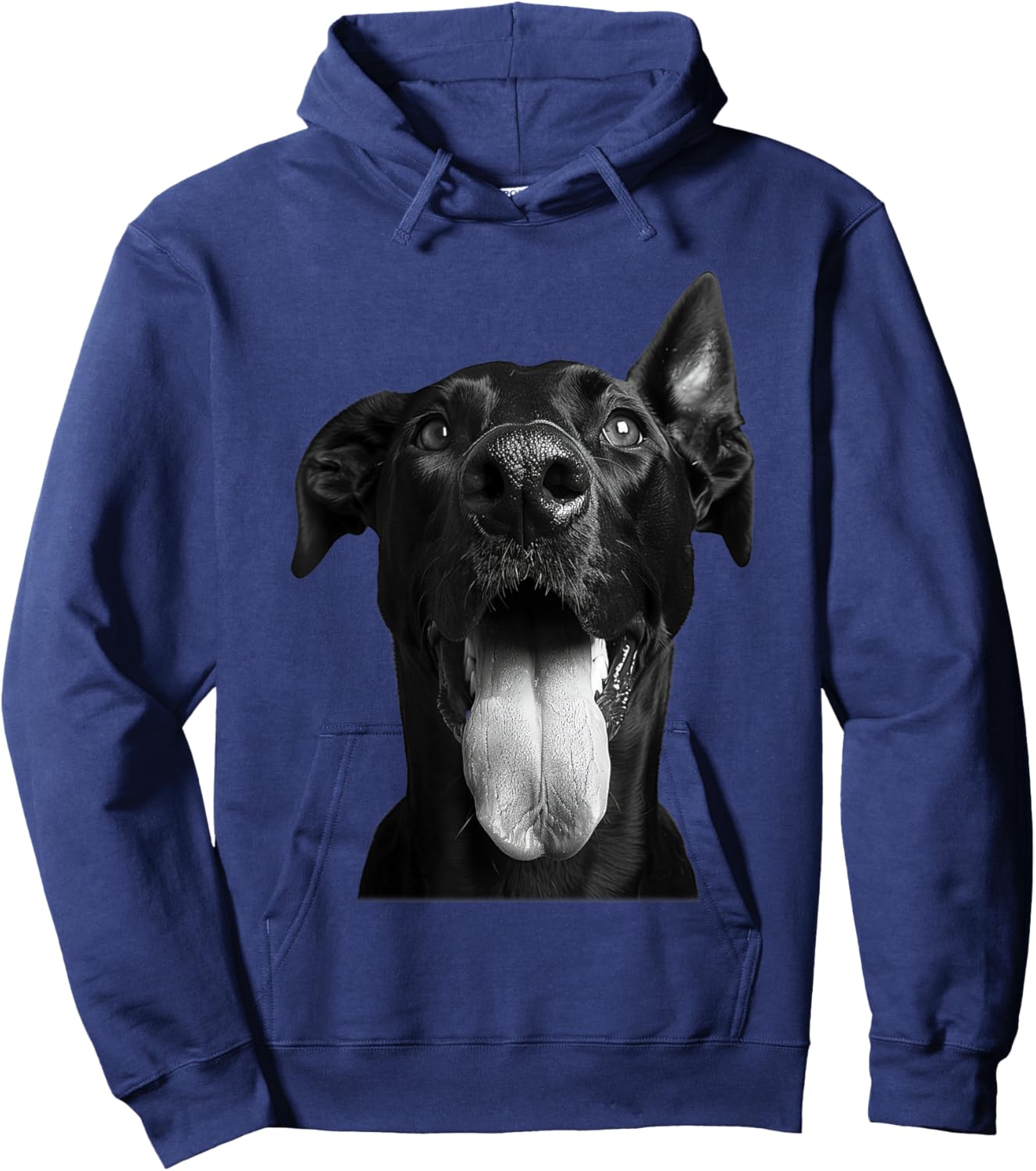 Cool Doberman Sticking Tongue Out Playful Defiance Hoodie - Hoodie | Navy