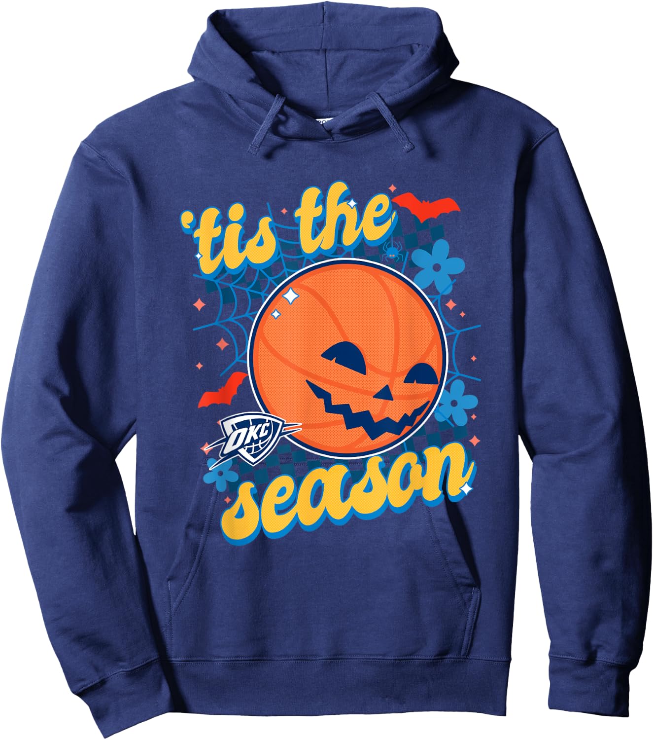 NBA Oklahoma City Thunder Halloween Spooky Season Hoodie - Hoodie | Navy
