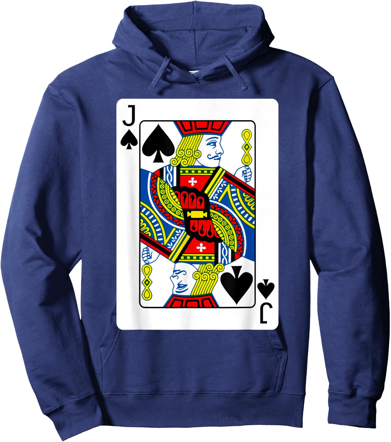 Jack Card Spades Suit Group Costume Poker Player Hoodie - Hoodie | Navy