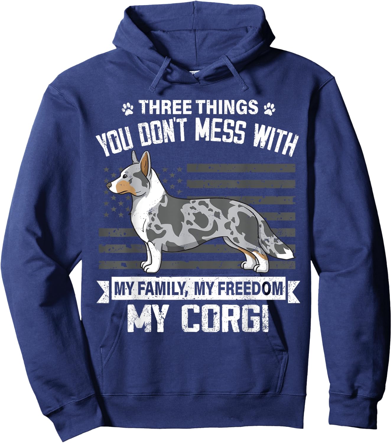 Cardigan Corgi Dog Lover Mom Dad Things You Dont Mess With Hoodie - Hoodie | Navy