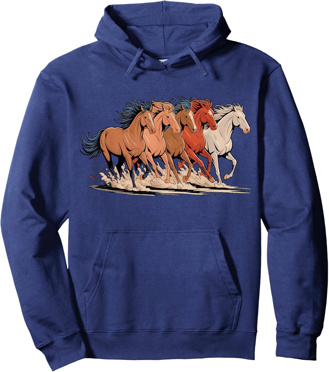 Magical and Funny Horse lover Gifts Adult Horses Black Small Short Sleeve Hoodie - Hoodie | Navy