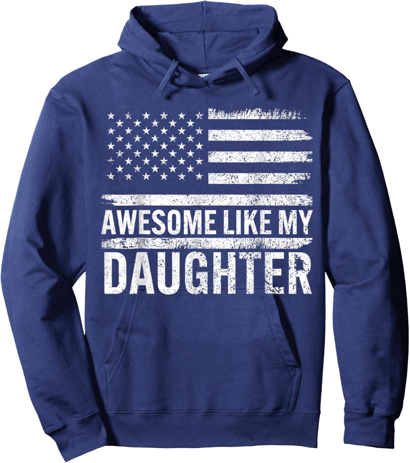 Awesome Like My Daughter Retro Men Funny Fathers Day Dad Hoodie - Hoodie | Navy