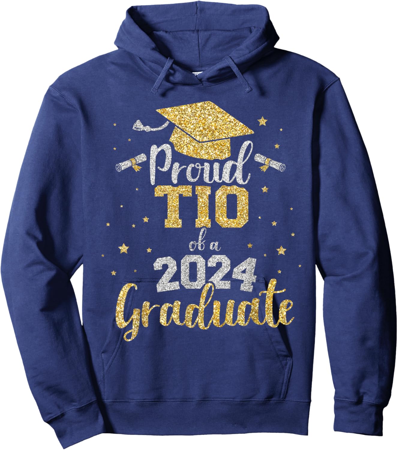 Proud tio of a class of 2024 graduate senior graduation Hoodie - Hoodie | Navy
