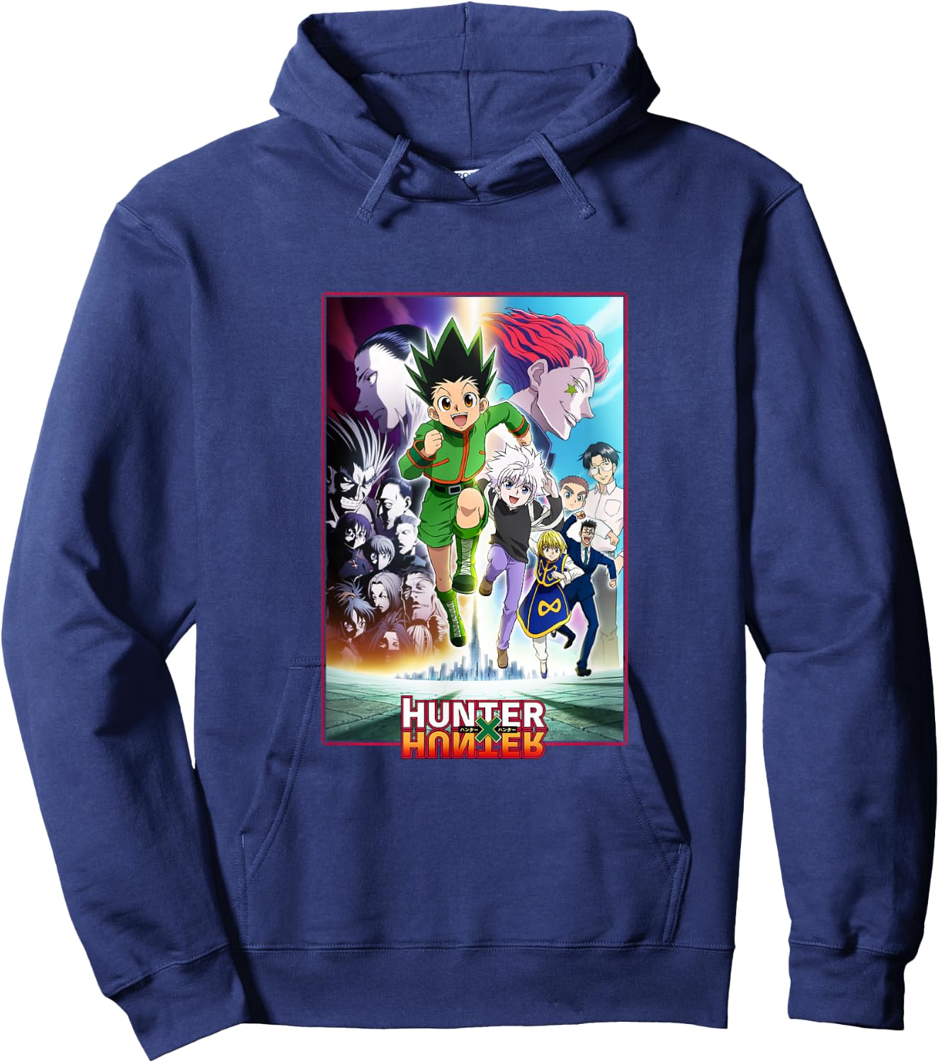 Hunter X Hunter Heroes And Villains Poster Art Hoodie - Hoodie | Navy
