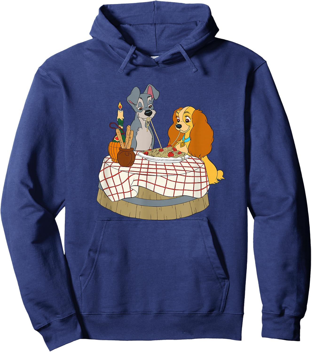 Disney Lady and Tramp Bella Notte Spaghetti Hoodie - Hoodie | Navy