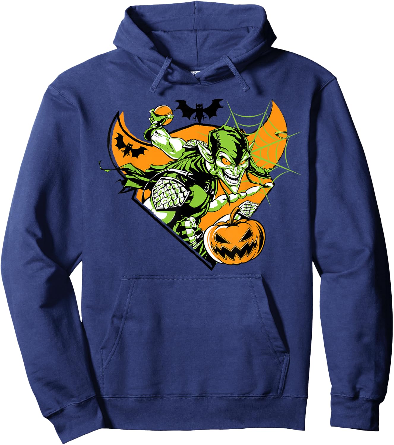 Marvel Green Goblin Pumpkin Bomb Halloween Hoodie - Hoodie | Navy