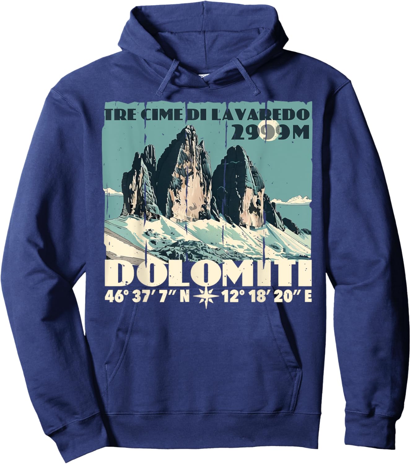 Dolomites Italy Tre Cime di Lavaredo Drei Zinnen Hiking Gift Hoodie - Hoodie | Navy