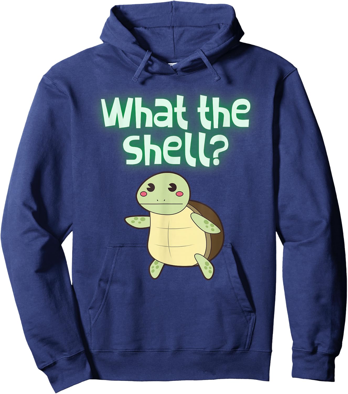 What the Shell Shirt Funny Turtle Shirts Men Kids Hoodie - Hoodie | Navy