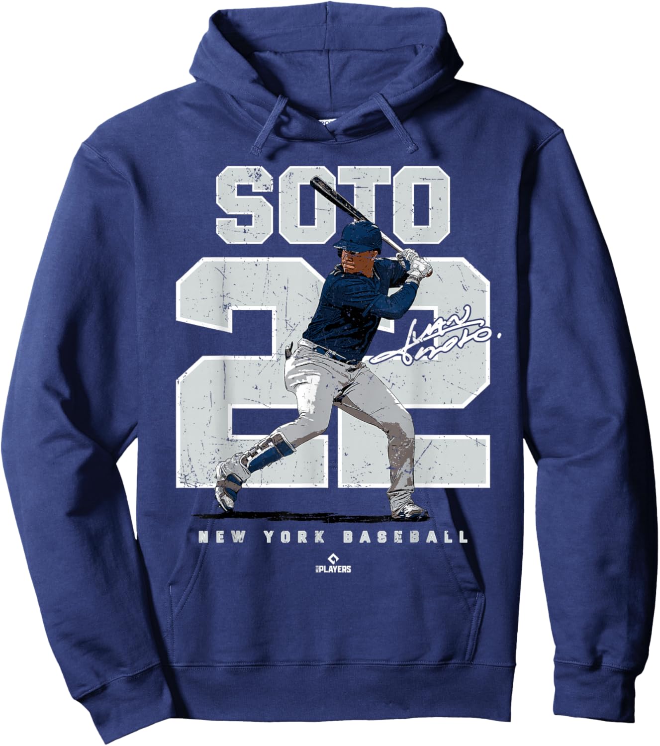 Number and Portrait Juan Soto New York MLBPA Hoodie - Hoodie | Navy