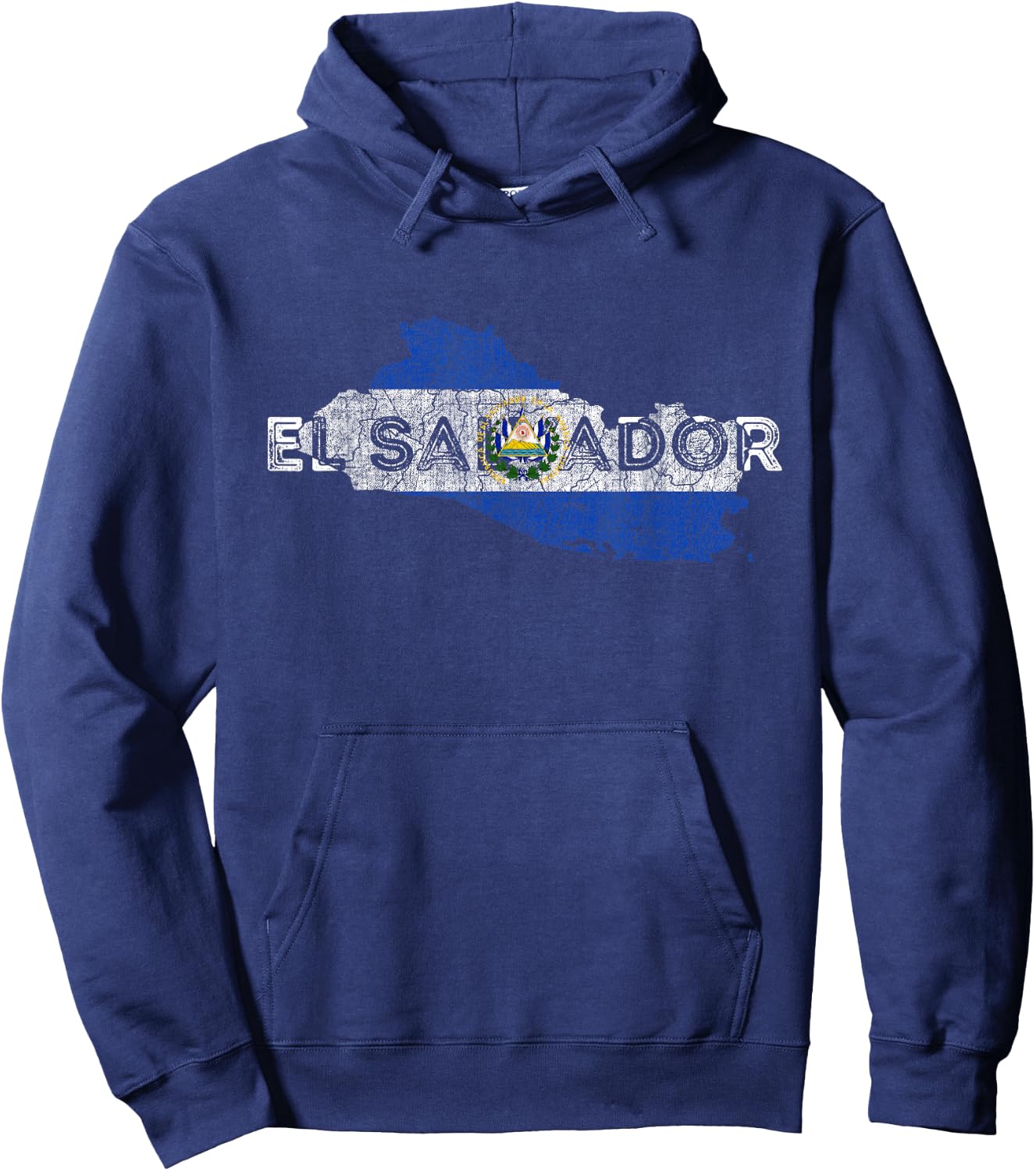 Salvadoran Map and Flag - Desperate El Salvador Hoodie - Hoodie | Navy