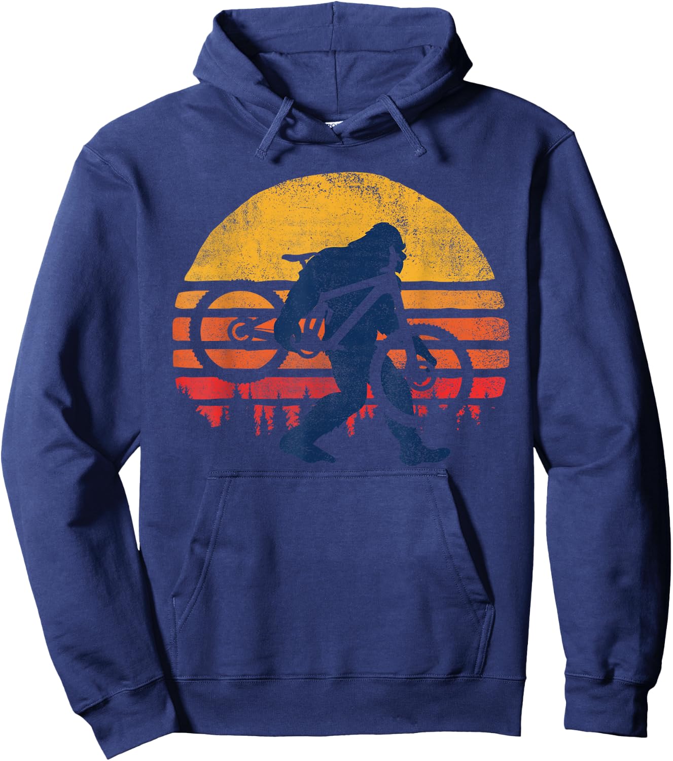 Bigfoot Bike - Funny MTB Graphic Hoodie - Hoodie | Navy