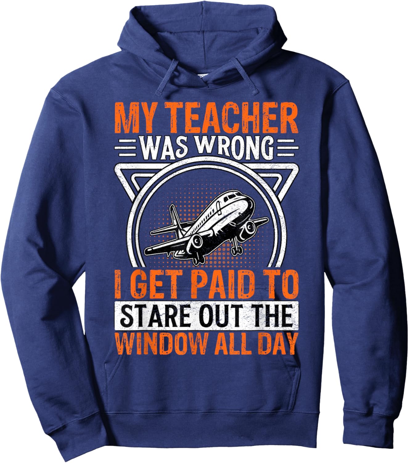 My Teacher was wrong I get paid to stare out the window Hoodie - Hoodie | Navy