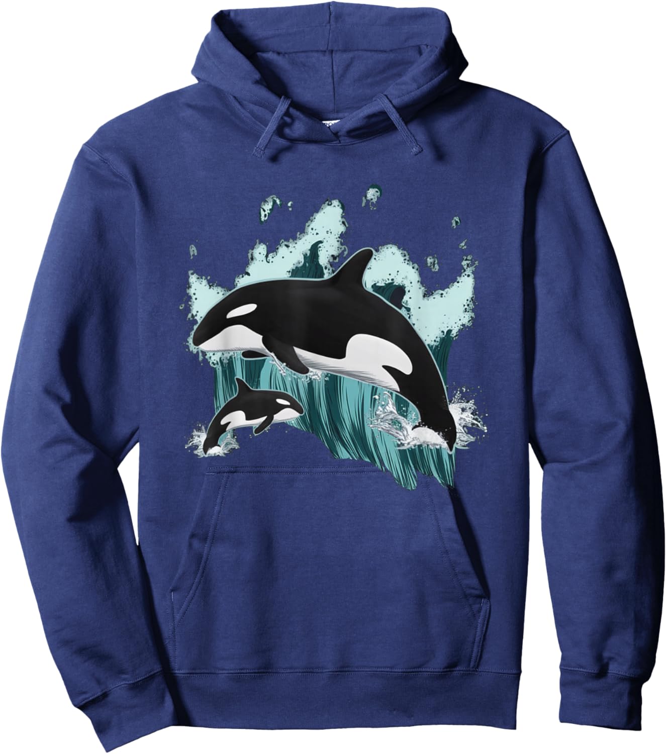Orca Killer Whale Ocean Men Boys Kids Orca Hoodie - Hoodie | Navy