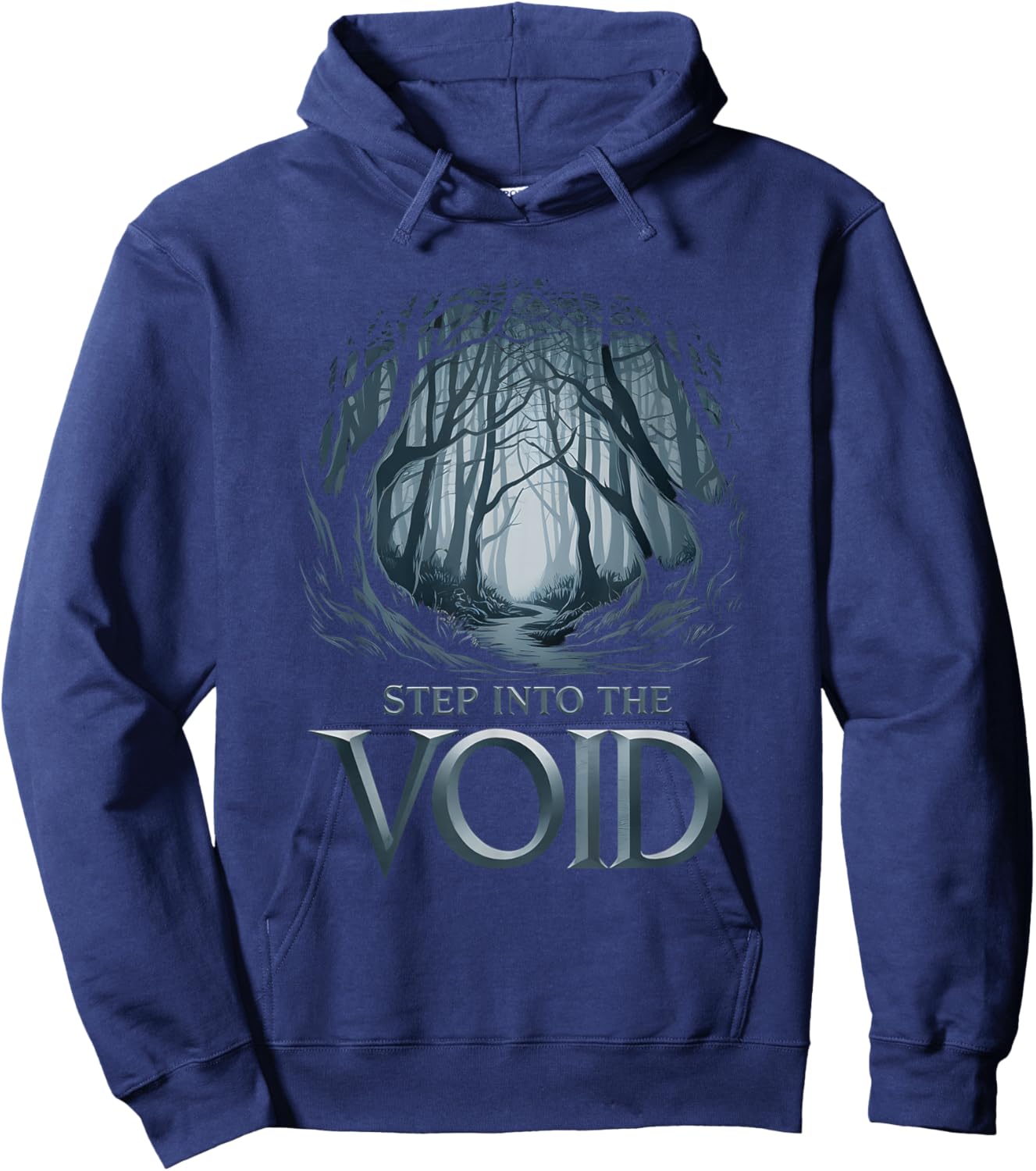 Step Into the Void of Mysterious Creepy Dark Forest Spooky Hoodie - Hoodie | Navy