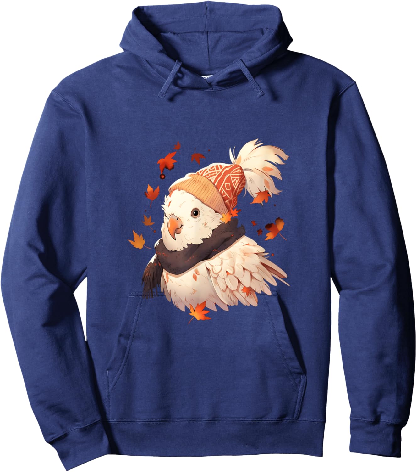 Cockatoo Bird Parrot Autumn Autumn Leaves Thanksgiving Hoodie - Hoodie | Navy
