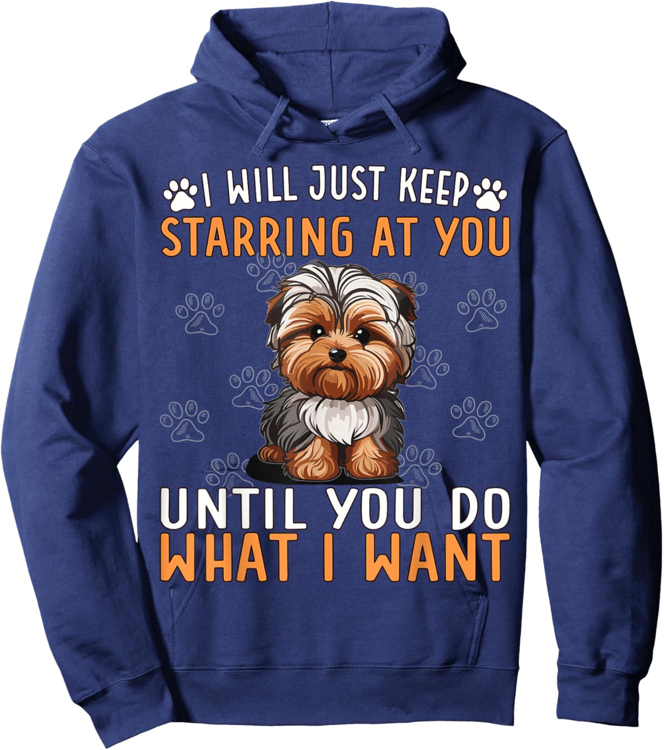 Dog Yorkie Poo Mom Plush Yorkie Poodle Food Yorkiepoo Hoodie - Hoodie | Navy