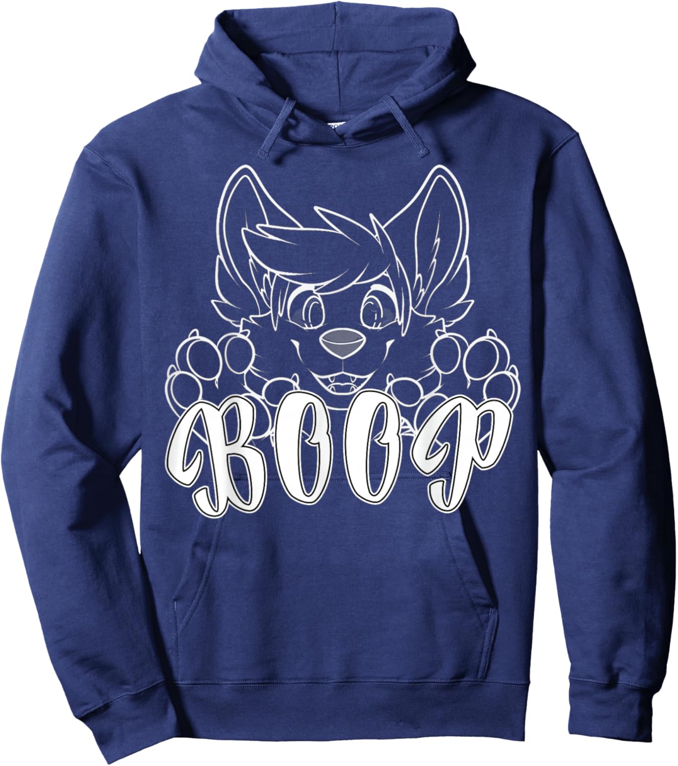 Fursuit Furry Puppy Dog Fursona -Adults Cute Boop Puppy Dog Fursuit Fandom Hoodie - Hoodie | Navy