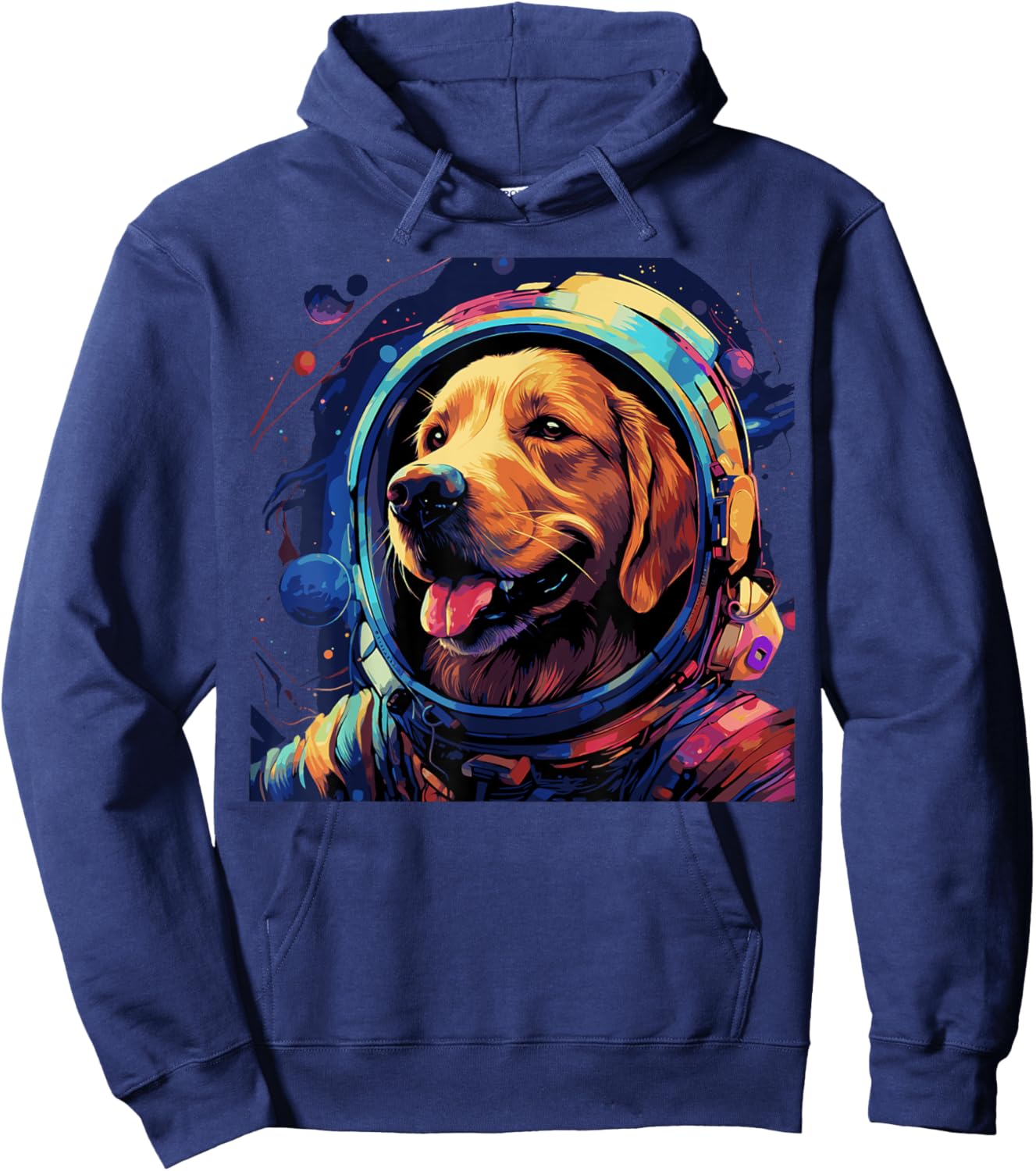 Golden Retriever Funny Golden Retriever Astronaut Hoodie - Hoodie | Navy