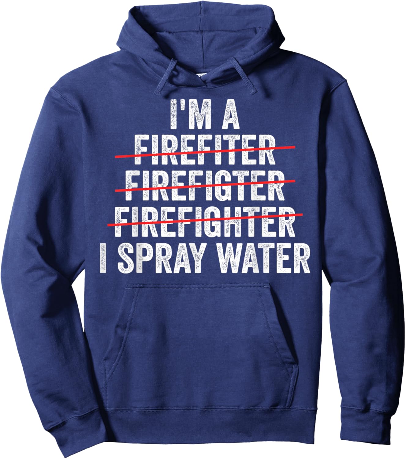 Funny Firefighter Art Fireman Humor Hoodie - Hoodie | Navy