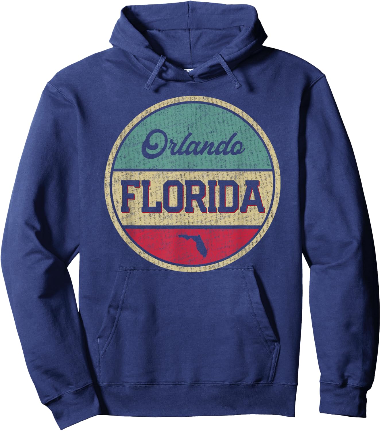 Orlando Florida Vintage 70's 80's Retro Style Men Women Kids Hoodie - Hoodie | Navy