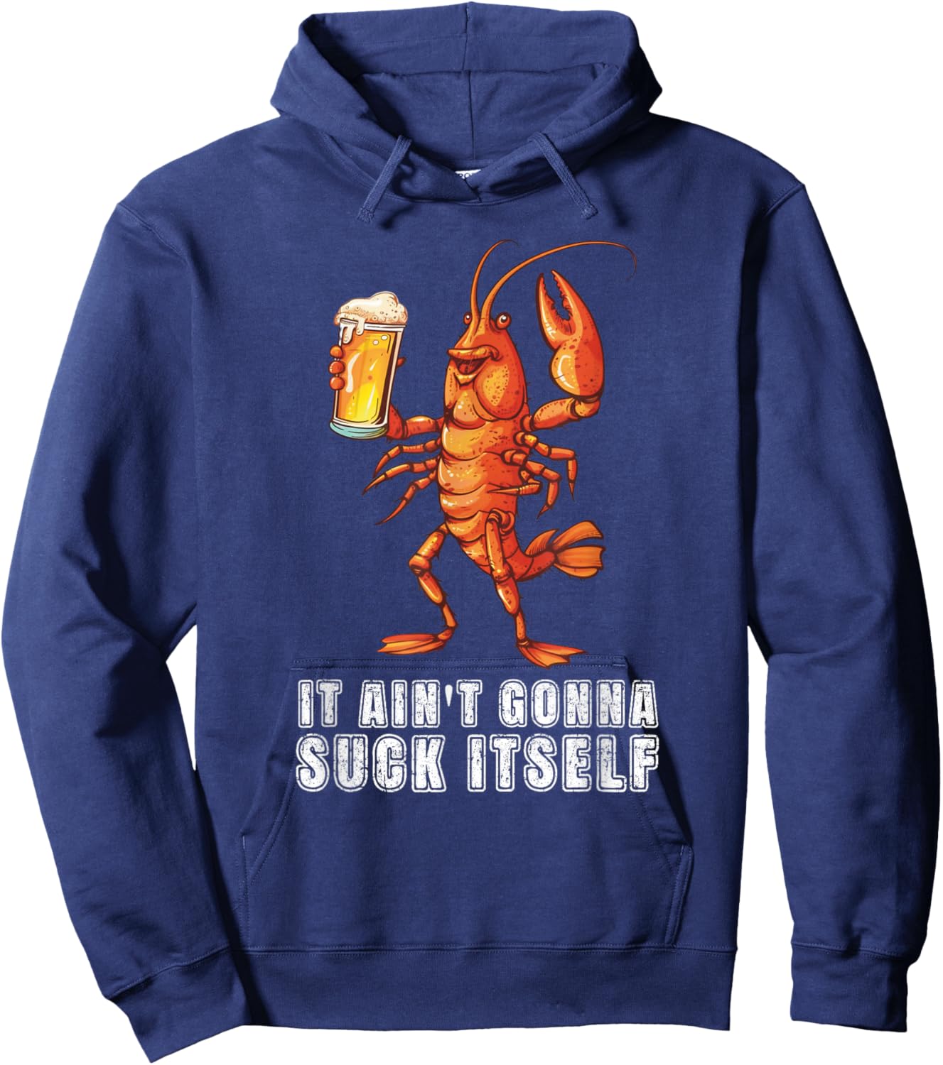 Funny Crawfish Boil Adult Humor Cajun Food Festival Hoodie - Hoodie | Navy