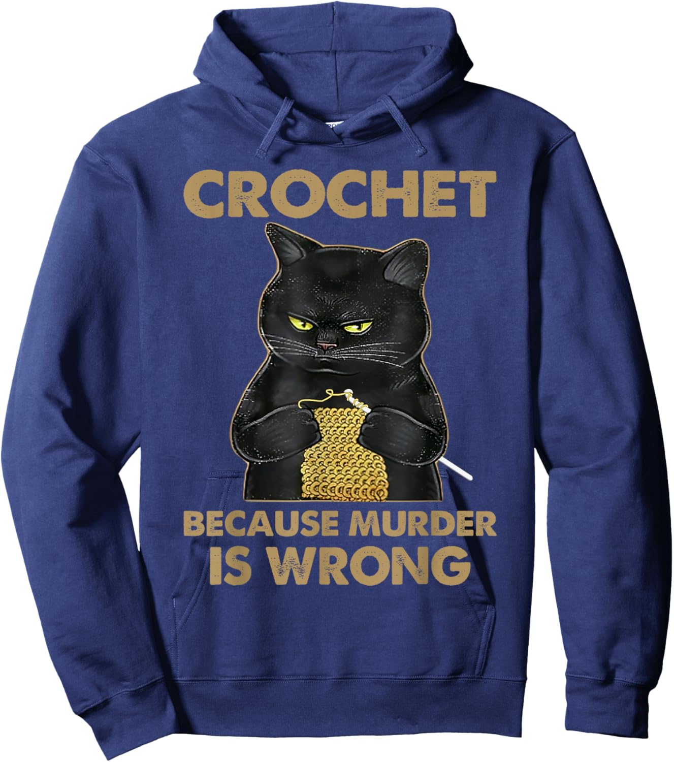 Funny Cat Cute Cat Crocheting Cat Lover Cat Owner Gifts Hoodie - Hoodie | Navy