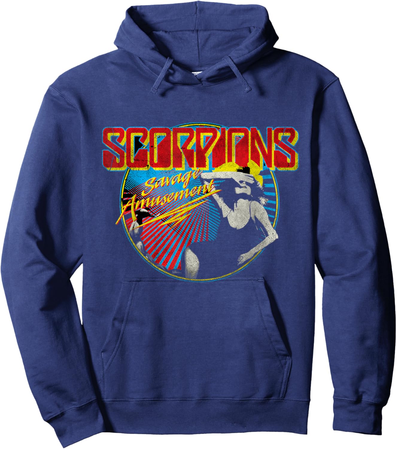 Offizielles Scorpions Savage Amusement Hoodie - Hoodie | Navy