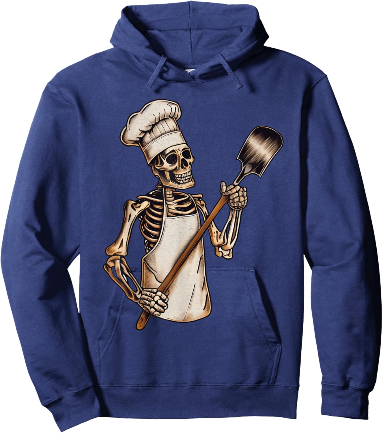 Skeleton Chef Cook Spooky Horror Halloween Costume Party Hoodie - Hoodie | Navy