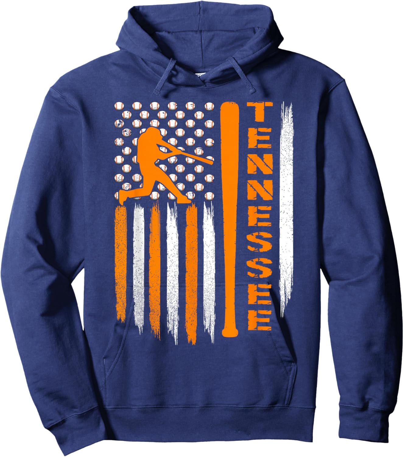 Vintage Tennessee USA Flag. Hoodie - Hoodie | Navy