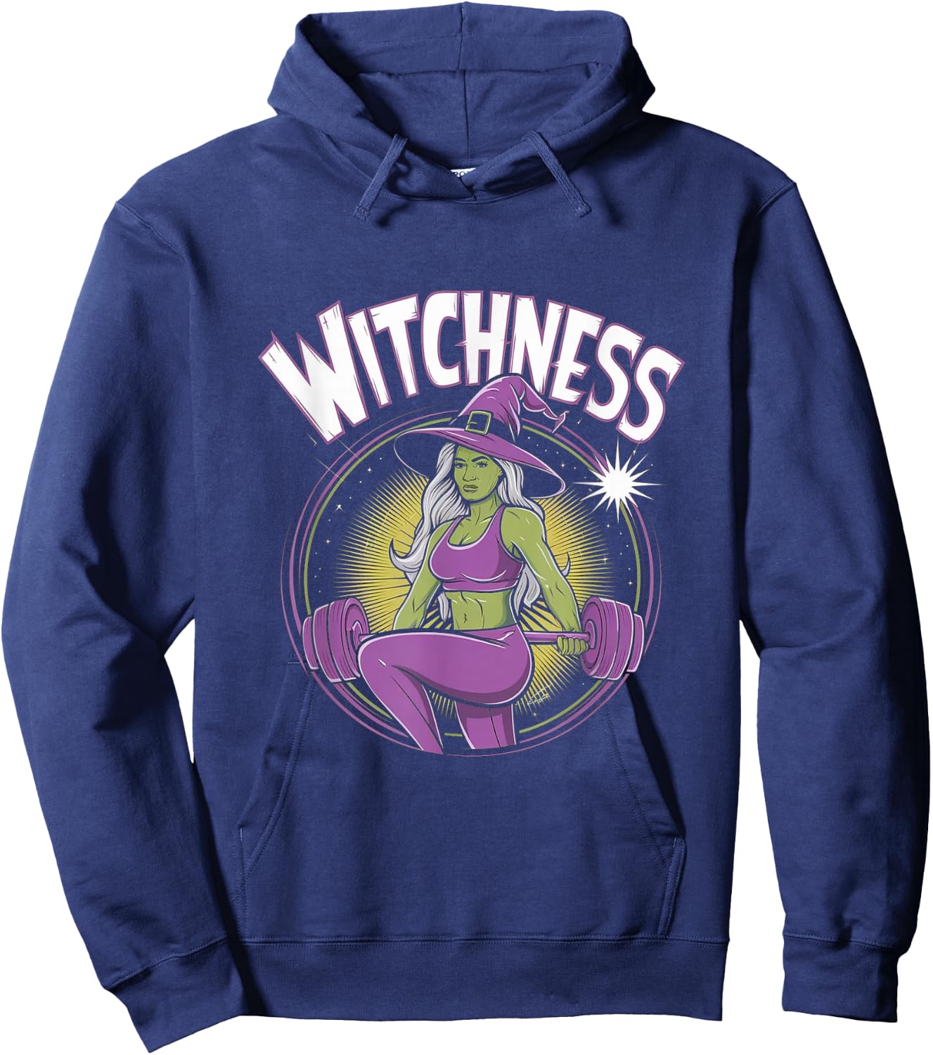 Witchness - Funny Fitness Halloween Pun Costume Gym Hoodie - Hoodie | Navy