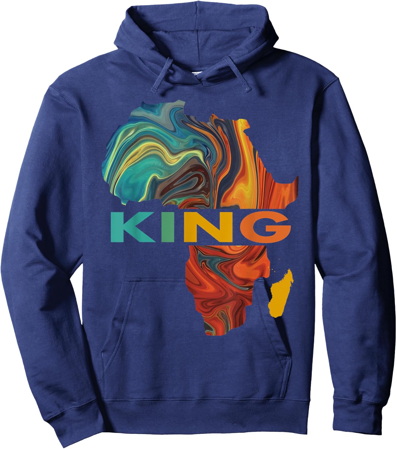 African continent King Men Art Hoodie - Hoodie | Navy