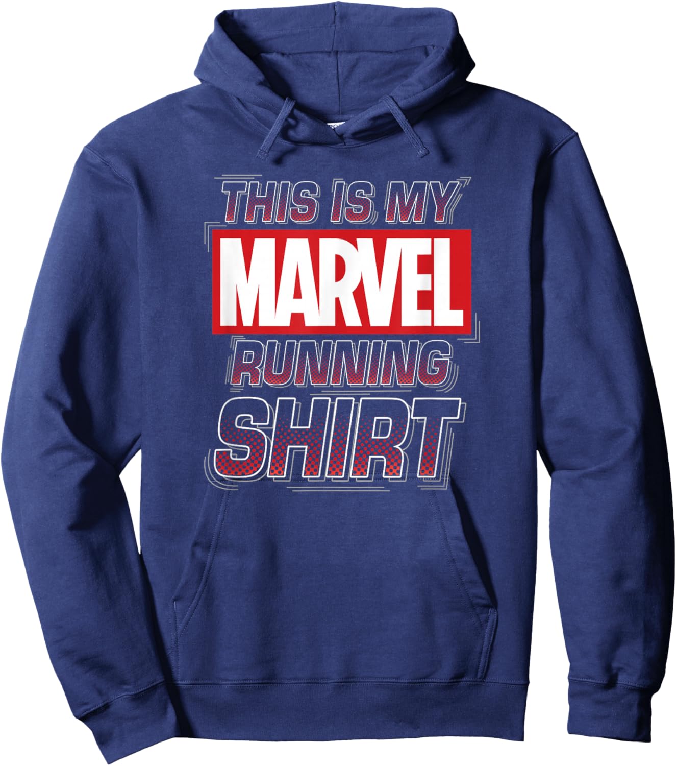 Marvel This Is My Marvel Running Shirt Hoodie - Hoodie | Navy