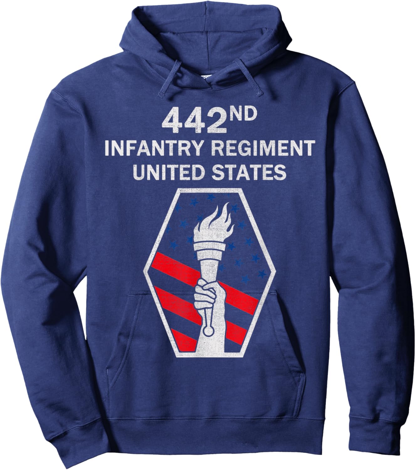 442nd Infantry US Military Combat Infantryman WWII Veteran Hoodie - Hoodie | Navy