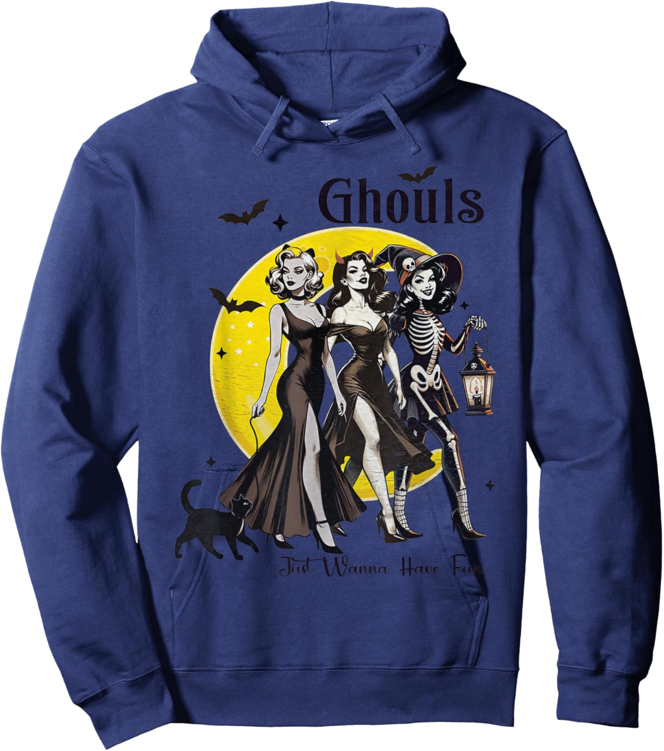 Ghouls Just Wanna Have Fun Women Funny Halloween Hoodie - Hoodie | Navy