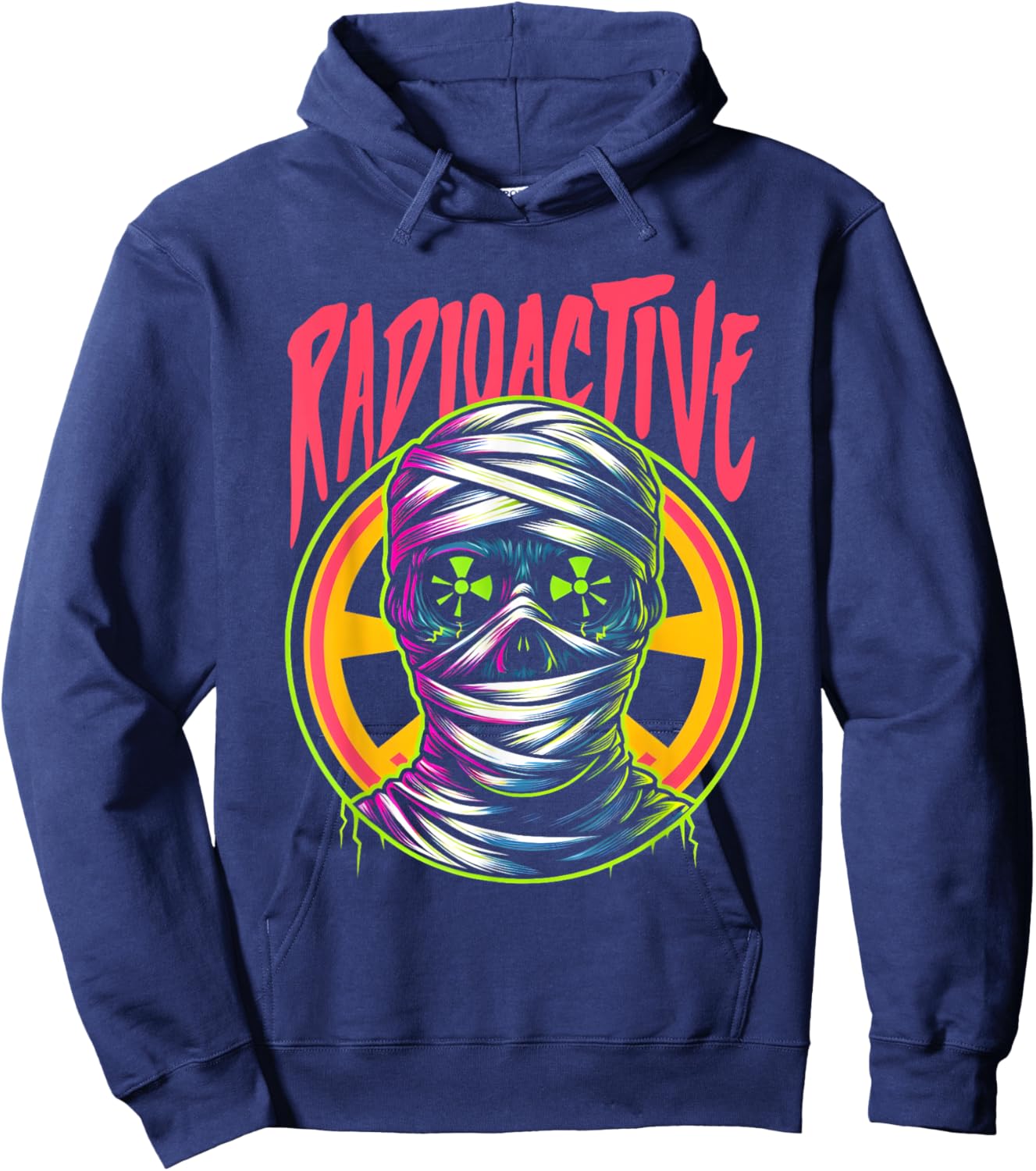 Radioactive Mummy - Vintage Spooky Monster Halloween Costume Hoodie - Hoodie | Navy