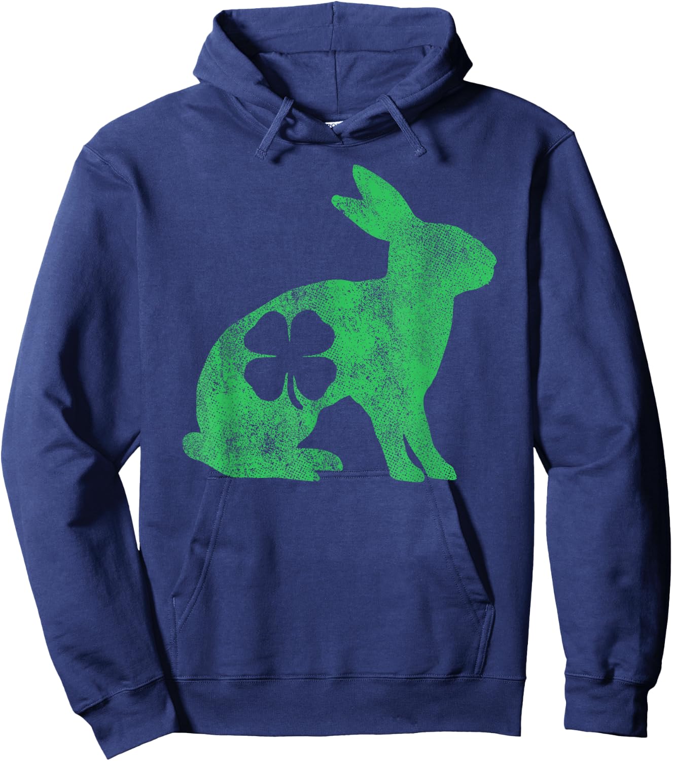 St. Patrick's Day Rabbit Bunny Irish Green Shamrock Gift Hoodie - Hoodie | Navy