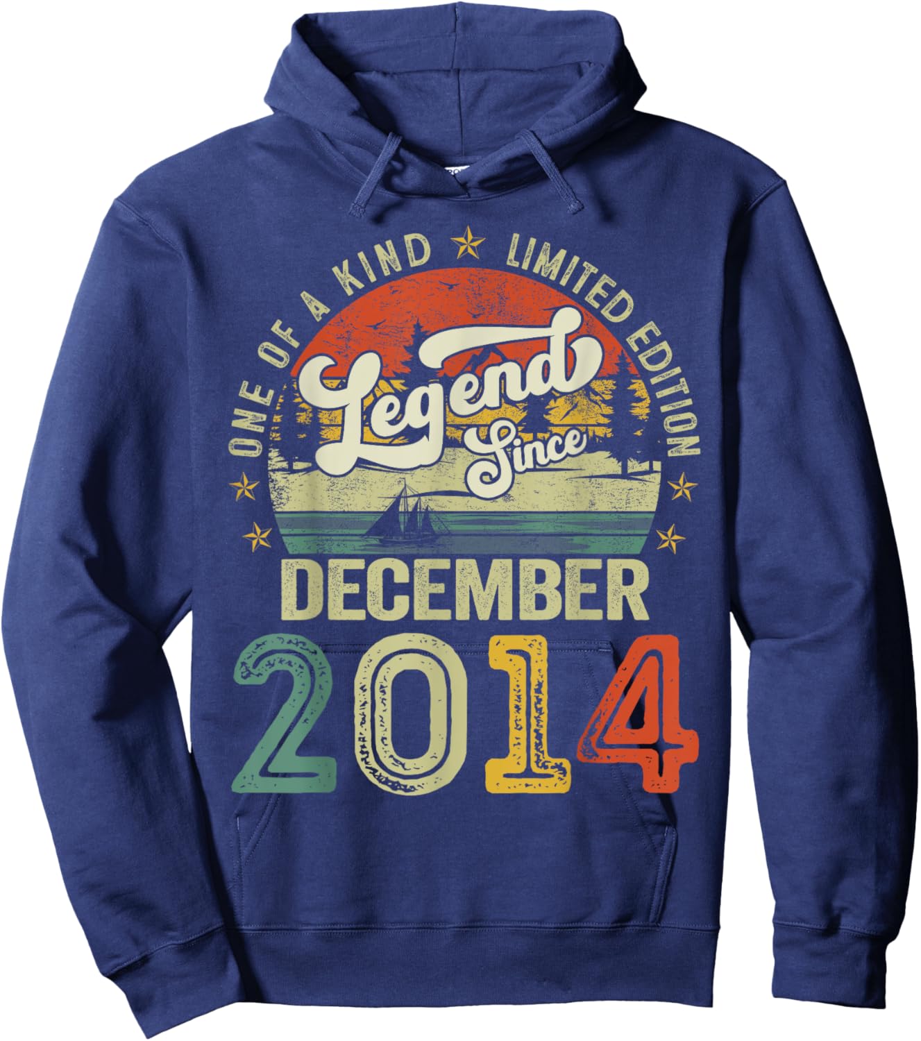 Legends Since December 2014 Vintage Retro 10th Birthday Boys Hoodie - Hoodie | Navy